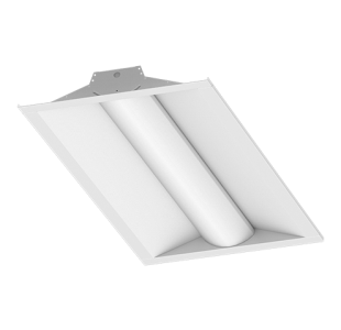 4,300 Lumen 2x4 LED Volumetric Troffer with Universal Voltage 0-10V Dimming Driver. 4000K, 80CRI.