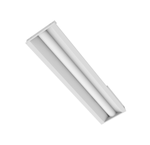 LED Volumetric Troffer, 1X4, 3750lm,3500K,with PMMA Frosted Lens and a universal voltage driver.