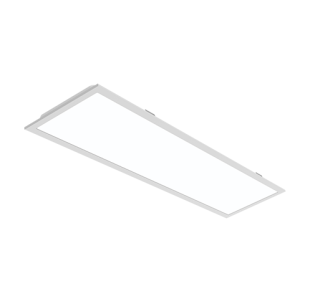 Back-lit Flat Panel, 1X4, 3300lm, 3500K with PMMA Frosted Lens and a universal voltage driver.