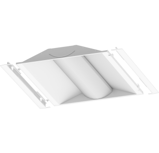 2,400 Lumen 2x2 LED Volumetric Troffer with Universal Voltage 0-10V Dimming Driver. 4000K, 80CRI.