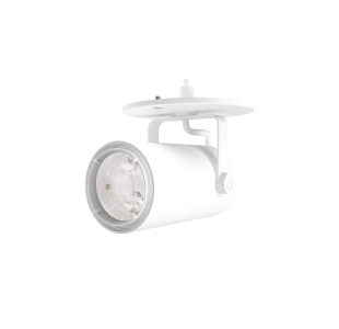 ORBIT Track Fixture - Small, 7/10W, 2700K, 35°, White finish - (ORB/BODY/S/WH + ORB/LED/S0710/927 + ORB/OPTIC/S/FL + ORB/DRIVER/S/DIM120V + ORB/ADPT/S/CM/WH)