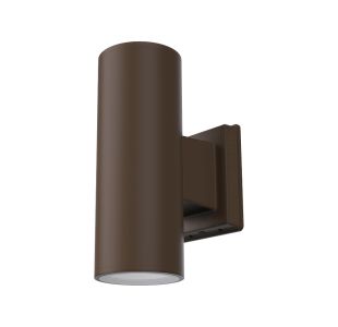 UNIFY Cylinder Series 4" Direct-Indirect, 14L/18L/22L, Universal Voltage 120-277V, Selectable CCT (3000, 3500, 4000K), Wide Flood 60°Direct Distribution, Wide Flood 60° Indirect Distribution, Wall Mounted, Bronze Finish