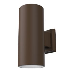 UNIFY Cylinder Series 6" Direct-Indirect, 26L/32L/39L, Universal Voltage 120-277V, Selectable CCT (3000, 3500, 4000K), Wide Flood 60° Direct Distribution, Wide Flood 60° Indirect Distribution, Wall Mounted, Bronze Finish
